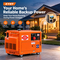 Generator Diesel Portabel 3KW Baru, Berpendingin Udara, Rendah Kebisingan, Mudah Dioperasikan, Daya Cadangan Handal untuk Penggunaan Rumah Tinggal/Villa