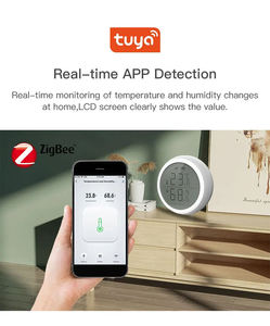 ZB-193 Tuya Smart ZigBee Termómetro Inteligente para el Hogar, Sensor de Temperatura y Humedad Interior con Pantalla LCD, Control por Voz y Aplicación - Product Image 2