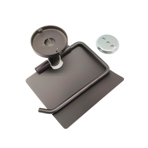 Metalique 55021-BK <span class=keywords><strong>Portarotolo</strong></span> per Carta Igienica con Mensola, Supporto per Rotolo di Carta Igienica da Bagno in Acciaio Inox Montato a Parete, Nero Opaco - Product Image 4