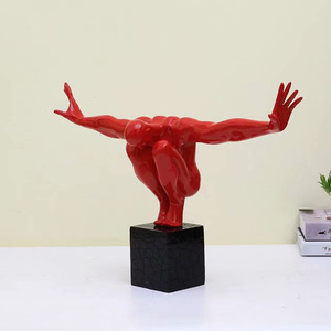 Escultura de Resina Decorativa para Sala de Estar, Diseño Creativo Contemporáneo y Abstracto, Figura de Nadador, Atleta, Artista del Buceo - Product Image 6
