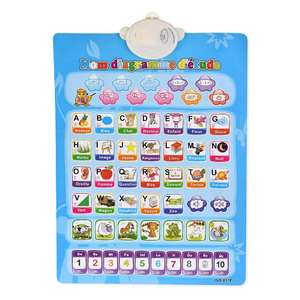 Gráficos de aprendizaje para niños 2 en 1 lados dobles francés inglés aprendizaje <span class=keywords><strong>alfabeto</strong></span> hablando sonido voz cartel - Product Image 1