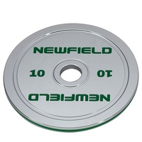 Disques de musculation de compétition calibrés, chromés, plusieurs options de poids : 5 kg, 10 kg, 15 kg, 20 kg, 25 kg