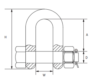 Cierre de tornillo de grillete en forma de D de servicio pesado 1-20T para aparejos marinos <span class=keywords><strong>y</strong></span> <span class=keywords><strong>eslingas</strong></span> - Product Image 3