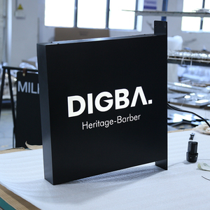Customized Projecting Signboard Metal Blade Signage Advertising Outdoor <b>Wall</b> Mount Blade Sign for Business - Product Image 5