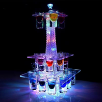 Verre à shot lumineux, support pour verre à vin, écologique, léger, publicité haut de gamme, décoration de bar, logo personnalisé pour les boîtes de nuit