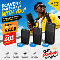 Batterie externe haute capacité 10000mAh avec charge rapide 22.5W, double port USB et Micro USB pour Android iPhone, vente en gros