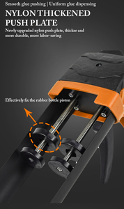 Pistola de calafateo de costura de doble empuje Industrial, acero, plástico, doble tubo, Manual, ahorro de mano de obra, asistencia de dos componentes, pegamento de costura - Product Image 2