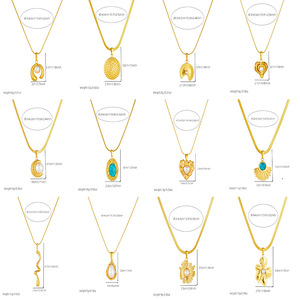 Parure Collier et Boucles d'Oreilles Vintage en Acier Inoxydable Plaqué Or avec Pendentif Cœur Éventail et Perles Turquoise Bleues pour Femme - Idéal Mariage et Fêtes - Product Image 1