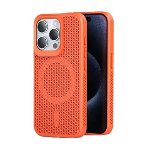 New Honeycomb Grille Magnetic Breathable And Heat Dissipating Phone Case 11 12 13 14 15 Pro Max Customizable Phone Case