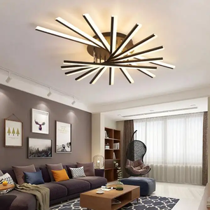 Lámpara de Techo Moderna de Metal y Acrílico, LED, Empotrada, Giratoria, con Diseño de Rayos de Sol, 6000k AC, para Sala de Estar y Dormitorio - Product Image 6