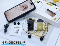 Headset Bluetooth nirkabel 2 in 1 SP - 250814-7, earphone jepit bisa ditarik dengan tampilan LED