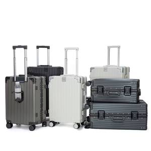 Verrouiller les bagages de voyage Valise <span class=keywords><strong>PC</strong></span> moderne avec cadre en aluminium Valise à roulettes légères - Product Image 6