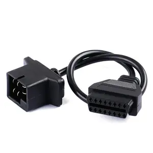 Wholesales Custom 6pin Male to OBD2 OBD II Diagnostic Scanner Convertor Adapter Cable Replacement For Jeep Dodge Chrysler