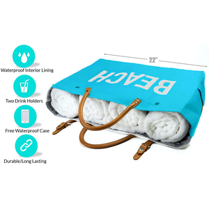 Bolsa de Compras Extra Grande, Impermeable, Resistente, Reutilizable, para Gimnasio, Viajes, Playa, Verano - Product Image 6