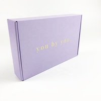 Boîtes d'expédition à Logo personnalisé, grand courrier imprimé, emballage ondulé de luxe, boîte d'expédition violette robuste pour vêtements