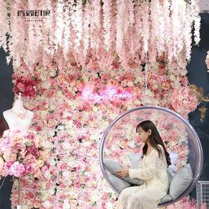 Pared de flores 3D 3D de celebridades de <span class=keywords><strong>Internet</strong></span> para arreglos de boda, pared de fondo de pared de planta decorativa de rosas artificiales para Pascua - Product Image 3