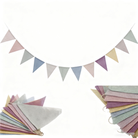 Triangle floral personnalisé drapeau bruants térylène fanion chaîne pour événement cérémonie Festival numérique promotionnel banderoles bannières