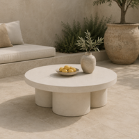 Table basse GRC personnalisée - Moderne, écologique, légère, durable, imperméable pour le salon, les meubles d'extérieur et les espaces publics