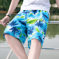 Short de plage imperméable à l'eau avec doublure en maille pour homme Short de bain pour planche de surf Loisirs de bord de mer Tronc à séchage rapide Palmier