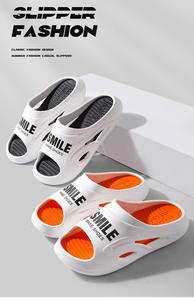 รองเท้าแตะแบบเปิดนิ้วเท้าสำหรับผู้ชาย ป้องกันการลื่น ใช้ได้ทั้งฤดูหนาวและฤดูร้อน ดีไซน์ตามหลักสรีรศาสตร์ แห้งเร็ว ถูกสุขอนามัย น้ำหนักเบา ผลิตจากพีวีซี เหมาะสำหรับใช้ในบ้าน โรงแรม สปา - Product Image 6