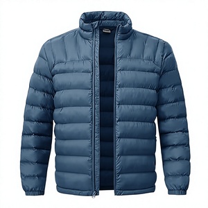 <b>Men's</b> Lightweight Packable Down Coat Waterproof Winter Hooded Jacket Custom Quilted Storage <b>Pouch</b> 100% Down - Product Image 1