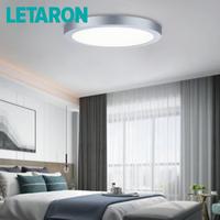 Plafonnier LED rond moderne 24W, ultra-plat 30mm, sans scintillement, IP44, montage en saillie ou en encastré pour maison et bureau