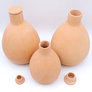 कस्टम छोटी क्षमता वाले उद्यान सिंचाई उपकरण संयंत्र स्वयं पानी देने वाले गहरे भूरे रंग के टेराकोटा बर्तन, गहरे रंग के मिट्टी के ओला पानी के बर्तन - Product Image 6