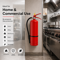 Extincteur portable à eau de 4 L à fond plat pour la sécurité incendie à domicile, au bureau et en entreprise
