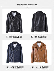 Giacca uomo autunno/inverno nuova giacca Slim <span class=keywords><strong>pelle</strong></span> motociclista ANSZKTN - Product Image 5