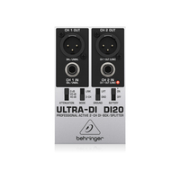 Behringer DI20 Boîte DI active à 2 canaux Système de sonorisation PA Équipement audio pour guitaristes électriques et instruments de musique de scène