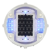 CadSolar CS-SR-828 Balise solaire routière ronde 150mm 6-12 LED 74 Ton IP68 avec panneau de charge rapide pour itinéraire de camion