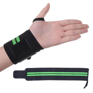 Bandes de maintien de poignet multicolores à rayures, élastiques, avec boucle pour le pouce, pour la musculation et l'haltérophilie (paire) - Product Image 3