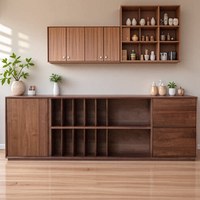 Table console moderne multifonctionnelle en bois massif avec rangement à une seule porte pour salon et chambre, meuble de rangement TV