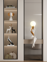 Sculpture en résine de luxe légère, décoration artistique haut de gamme pour le salon, meuble TV, côté minimaliste, design moderne, artisanat