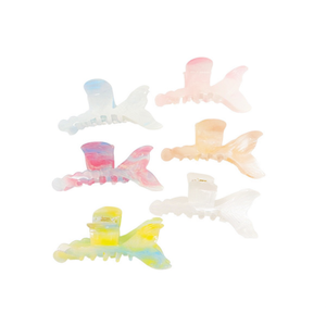 Pinza de Pelo con Diseño de Espina de Pescado de 10 cm, Transparente y Colorida, Accesorio para el Cabello - Product Image 1