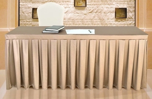 Decoración Color sólido Banquete de falda de rectángulo de Hotel de tela de mesa - Product Image 5