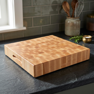 Tabla de Cortar Cuadrada de Madera de Arce Orgánica Natural Vitalucks con Ranura para Jugo, Apta para Lavavajillas, de Madera/Bambú - Product Image 5