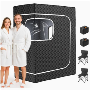 Sauna portable amélioré Wind Valley pour la relaxation à domicile, sauna à vapeur pour la maison avec télécommande et chaise pliante - Product Image 5