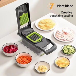 Manual Vegetable Dicer Slicer Grater Multi Blade Onion Chopper Potato Shredder Cutter with Container Kitchen Gadget - Product Image 5