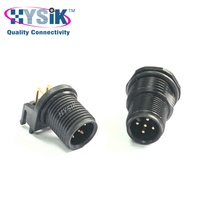 Conectores de Montaje Trasero/Delantero IP67/IP68, Conector de Panel M12 de 5 Polos, Señal de Sensor PCB, Enchufe Totalmente de Plástico para Red