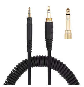 Cable de Audio de Repuesto de 3.5mm a 2.5mm para Auriculares ATH-M70X M50X M40X <span class=keywords><strong>M60X</strong></span>, Cable de Audio con Resorte, Negro - Product Image 5