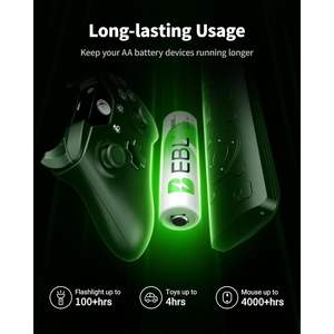 For EBL 4-Bay Digital <b>Battery</b> Charger for AA & AAA <b>Rechargeable</b> NiMH <b>Batteries</b> 4 Count for Recharging Digital Devices - Product Image 2