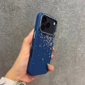 Funda de plástico con patrón de carbono para iPhone 15 Pro, 1 pieza, fundas personalizadas de fibra de carbono para iPhone 18 - Product Image 5