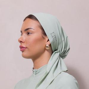 Cuffia da nuoto alla moda da donna con Logo personalizzato in maglia Premium con maglia a maglia istantanea con stile Hijab traspirante ad asciugatura rapida - Product Image 1