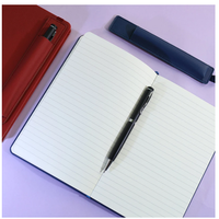 Cahier en cuir PU avec bande élastique étui à crayons 1 pièce en cuir Pu stylo couverture en cuir Page carnet de notes sur la couverture vert