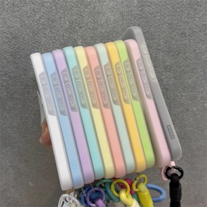Thời Trang Cô Gái Đầy Màu Sắc Thạch Silicone Từ Trường Hợp Điện Thoại Với Dây Đeo Tay Cho Apple <span class=keywords><strong>iPhone</strong></span> 17 16 15 14 13 12 11 Pro Max Không Khí Cộng Với - Product Image 4