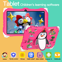 Nouvelle arrivée 2024 Tablette Android 7 pouces mignonne style pingouin OEM en stock Tablette Wifi Tablette éducative pour enfants RAM 6+128 Go