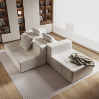 Aucun assemblage requis Chaise en forme de L canapé modulaire moderne nuage canapé sectionnel ensemble meubles salon canapé-lit