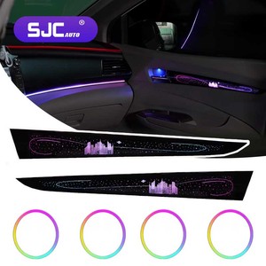 Kit d'éclairage intérieur de voiture SJC 64 couleurs ciel étoilé pour Honda <span class=keywords><strong>City</strong></span> 2008-2014, éclairage ambiant arc-en-ciel, éclairage intérieur automatique - Product Image 1
