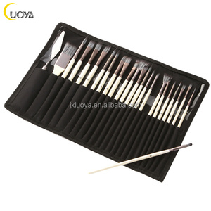 <strong>Best</strong> Black Wood Handle Nylon Hair Oil <strong>Paint</strong> <strong>Brush</strong> Set for <strong>Artists</strong> - Product Image 2